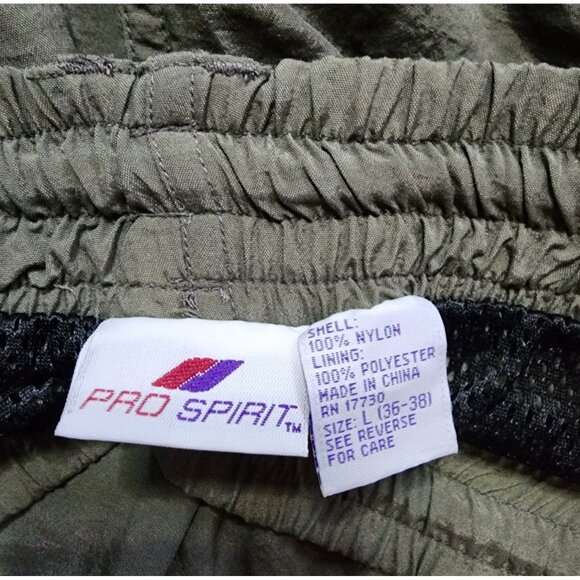 Pro Spirit Shorts Mens Size L Large Solid All Green Cargo Outdoor Nylon Active - Picture 2 of 5